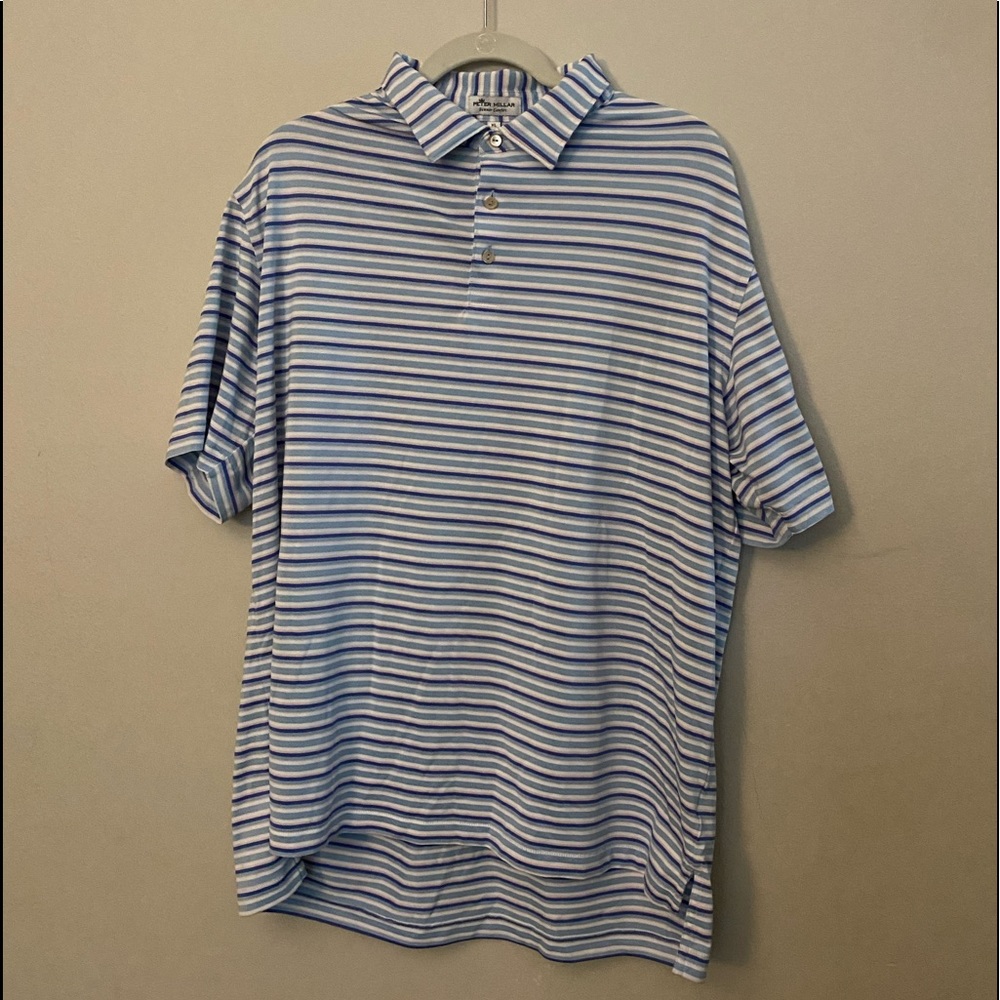 Peter Millar Mens striped button down shirt
